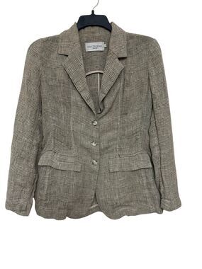 Ivan Grundahl Plaid Blazer Jacket Collared Pockets Size M